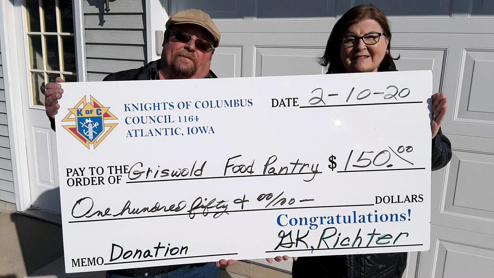 Knights of Columbus Donation